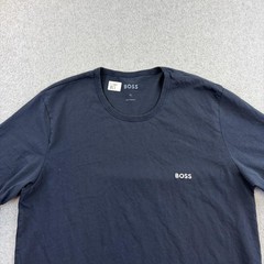 Hugo Boss Shirt Mens XL Blue Short Sleeve Crew Neck Logo Basic Tee Casual Adult