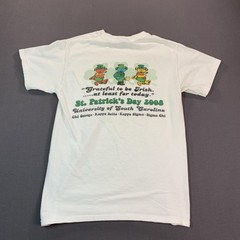 VTG 08 USC Gamecocks Grateful Dead St. Patrick’s Day Tee Shirt White Short SLV