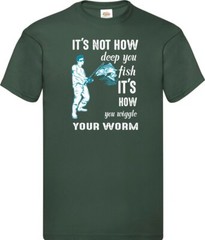 Fishing Wiggle Your Worm Humour Novelty T Shirt Various Colours And Sizes