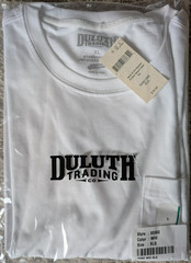 Duluth Trading Mens 40 Grit SS Tee w/ Pocket Size XL White