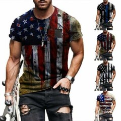 USA Distressed police Flag Men T Shirt Gym Workout patriotic tee eagle skull