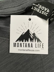 NEW District Made “Montana Get Lost” XL Shirt – Gray With Green Graphic