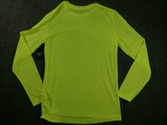 Athletic Works Shirt Men S Long Sleeve Crewneck Performance DriWorks Neon Yellow