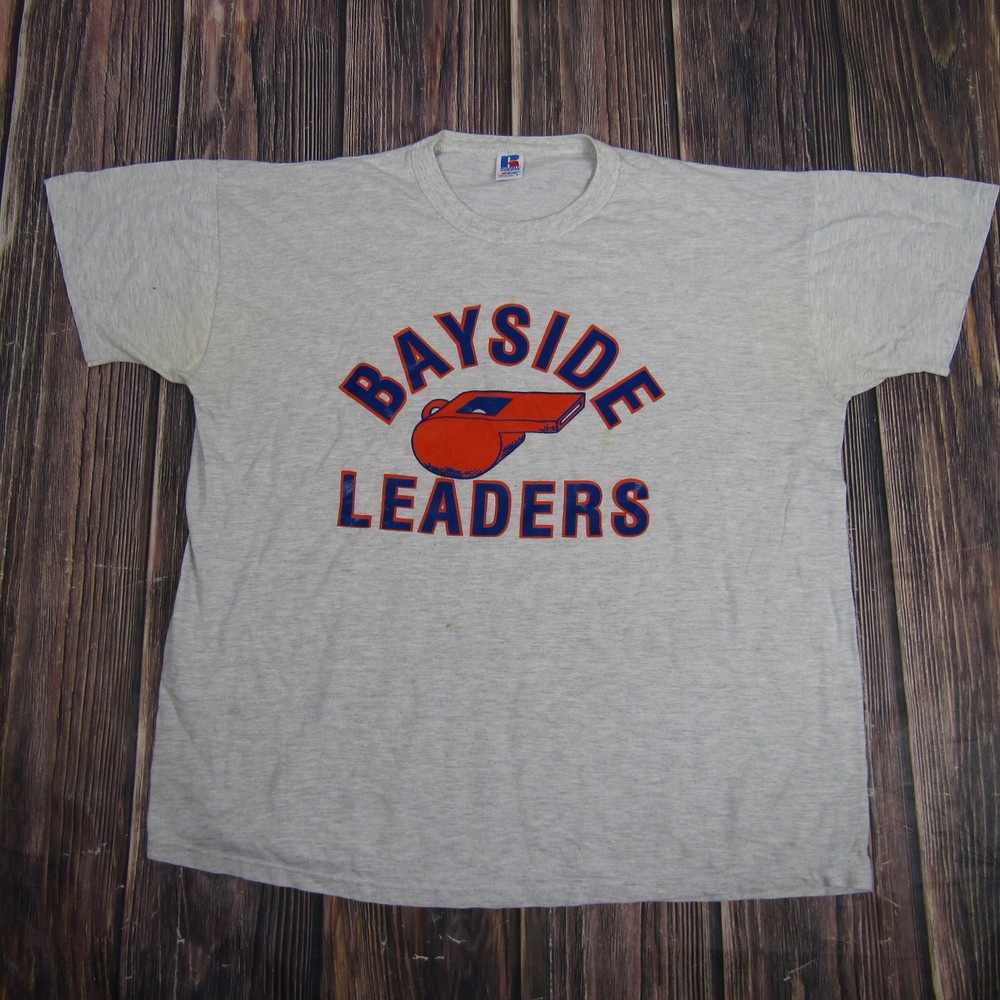 Vintage Bayside Leaders Shirt Mens Large Russell Athletic NuBlend USA 90s Tee