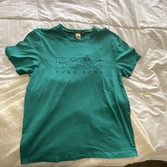 HUGO BOSS Men’s Green Logo Crew Neck Short Sleeve Solid T-Shirt, Size XL