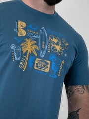 D555 SUMMER BEACH PRINT T SHIRT – TEAL BIG SIZE 2XL 3XL 4XL 5XL 6XL