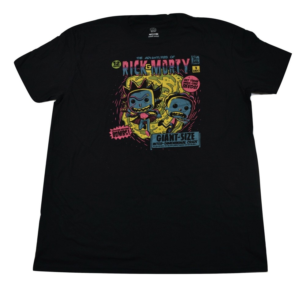 Funko Pop Mens Adult Swim Rick & Morty Shirt New L
