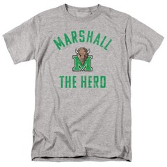 Marshall University Adult T-Shirt Marco the Bison Logo, Athletic Heather, S-5XL