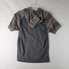 Beautiful Giant Hoodie Mens Small Gray Pullover Aztec Print Soft Lightweight