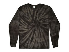 Tie Dye T-Shirts Long Sleeve Plain Colors Adult & Kids 100% Cotton Multi-Color