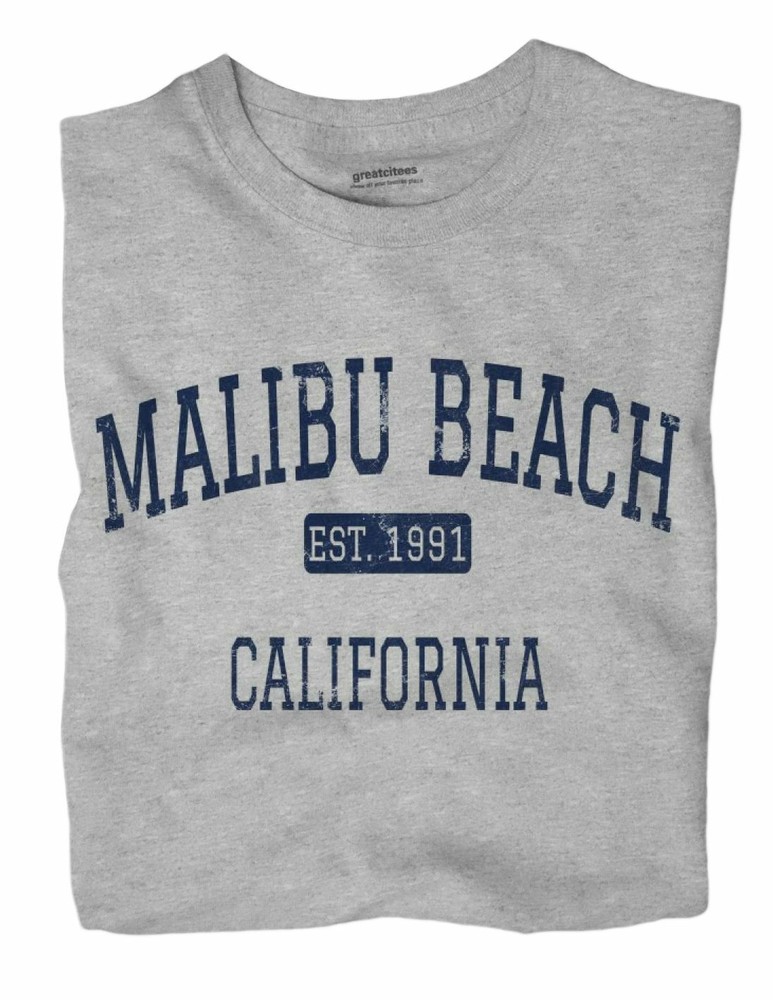 Malibu Beach California CA T-Shirt EST