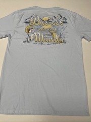 Buc-ee’s Blue Short Sleeve Men’s Size Large T-Shirt Graphic Tee Cotton Blend