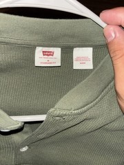 Levi’s Green Solid Long Sleeve Henley 3-Button Knit Cotton Tee Men’s M