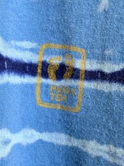 Vintage Hang Ten Men’s XL T-Shirt Blue Tie Dye Striped Single Stitch Surf Skate