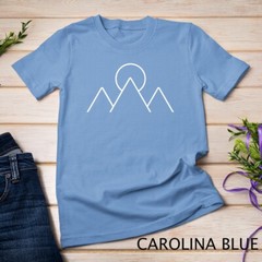 Mountain Nature Minimal Geometric Hiking Camping Hiker Gift Unisex T-shirt