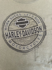 Rare 2010 Harley Davidson Work Sucks Let’s Ride West Coast Glasgow Scotland LG