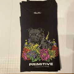 Primitive T-Shirt Men’s 2XXL Reflective Putbull In Flowers Black Short Sleeve-T