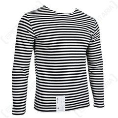 Genuine Russian Marine Telnyashka – 100% Cotton Striped Long Sleeved T-Shirt New