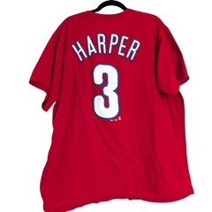 Phillies Baseball Sport Majestic 2 XXL Red Short Sleeve Crewneck T Shirt