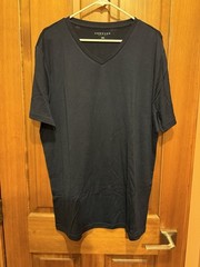 NEW! Unbound Merino Men’s XXL 2X 2XL Navy Blue V-Neck T-Shirt Wool Short Sleeve
