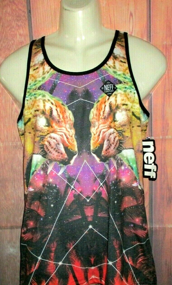 MENS NEFF MYSTIKAT TANK TOP T-SHIRT SIZE S
