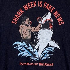 Urt Tshirt Mens M Black Red Shark Week Navy Seals Coronado Military Ocean SoCal