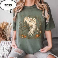 Ghost Swinging On Swing Shirt Haunted House Halloween Spooky Season Gift Tee