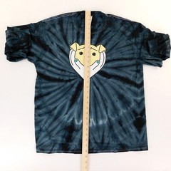 Colortone T Shirt L Tie Dye Graphc Dog Front Happy Dogs Happy People Back