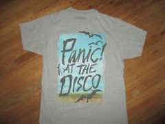 PANIC AT DISCO T SHIRT Fear Loathing Ralph Steadman Style Art Las Vegas Bats MED