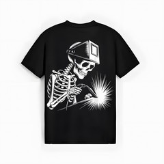 Funny Skeleton Welding Lovers Spooky Halloween Welder T-Shirt