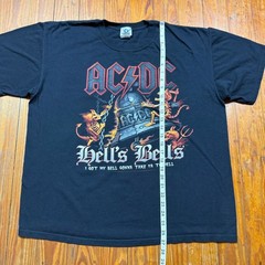 Vintage ACDC Shirt Mens Size XL Black Liquid Blue Hell’s Bells 2007