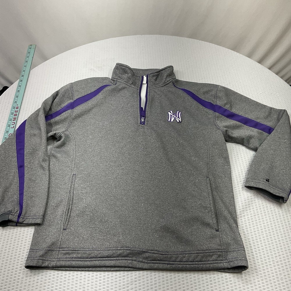Badger Sport 1/4 Zip Pullover Mens Medium Black Gray Top
