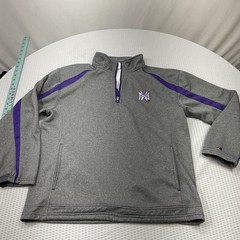 Badger Sport 1/4 Zip Pullover Mens Medium Black Gray Top