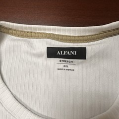 Alfani Stretch Fashion Tee Mens Size XXL White T Shirt Stretch NWT FLAW