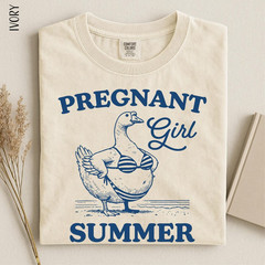 Pregnant Girl Summer Shirt Funny Goose Graphic Maternity T Shirt Mom To Be