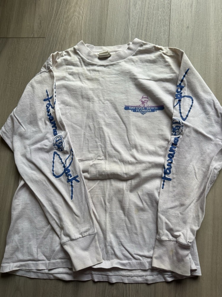 Vintage Panama Jack Long Sleeve Shirt L Fits SM Beach Sun Tropical Ocean 90s