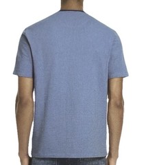 Scotch & Soda Mens XL Blue Waffle Knit Crew Neck Textured T-Shirt Amsterdam