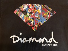 Vintage Diamond Supply Co Paint Splatter Logo TShirt Mens Medium USA Streetwear