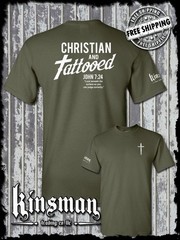 Christian and Tattooed 2-Sided T-Shirt – Religious Jesus Christ God Spiritual