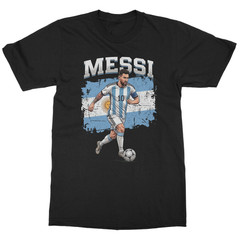 Argentina Soccer Shirt No 10 Football Fan Graphic Tee Royal Blue Unisex T-Shirt
