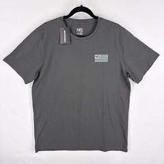 NFQ T Shirt Mens 2XL XXL Gray Short Sleeve Crew Neck Lightweight Stretch NEW