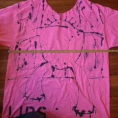 Flaming Lips Hand Painted T shirt PINK XL Homemade DIY