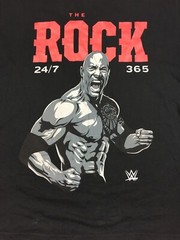 The Rock 24/7 365 T-Shirt Mens Wrestling Worldwide Entertainment Black Sz M 2015