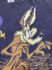 Vintage 90s Wile E coyote the road runner Looney Tunes All over print size XL