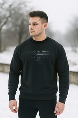 Bald Eagle Flag Sweatshirt | Rugged Patriotic Crewneck for Men & Women | Freedom