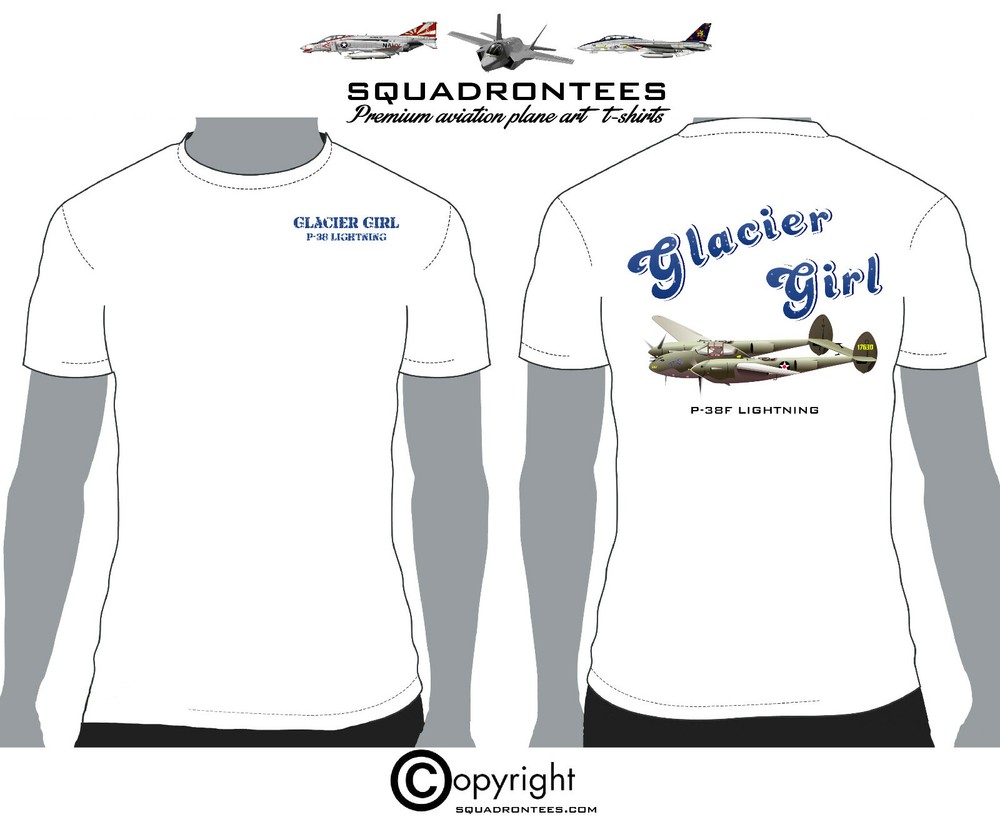 P-38 Glacier Girl – Premium Plane Art T-Shirt
