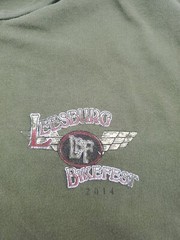 Leesburg Bikefest 2014 Small Green Event Men Shirt..#2934