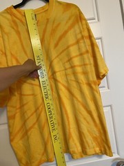 District Threads Men’s Yellow Orange Tie Dye 100% Cotton T-Shirt Size 2XL