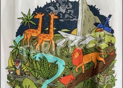 NWT L Lion King T-shirt Disney Cartoon 90s Movie Hyenas Scar Simba Large Rafiki