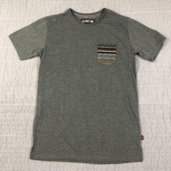 Beautiful Giant Shirt Men Large Gray Tribal Pocket Tee Heather Aztec Crewneck